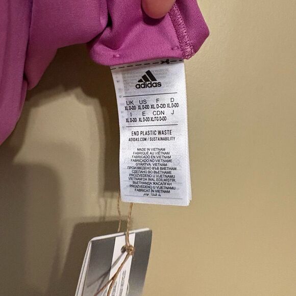 Adidas Women’s Powerimpact Training Medium Support Sports Bra Lilac XLDD - Picture 7 of 14